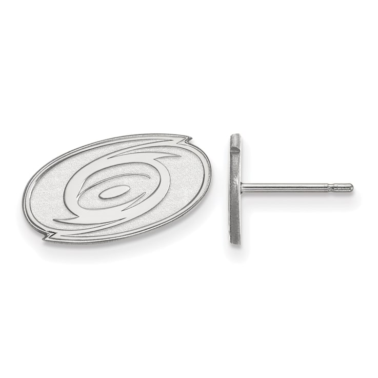 Rhodium Over Sterling Silver NHL Carolina Hurricanes LogoArt Extra Small
Post Earrings