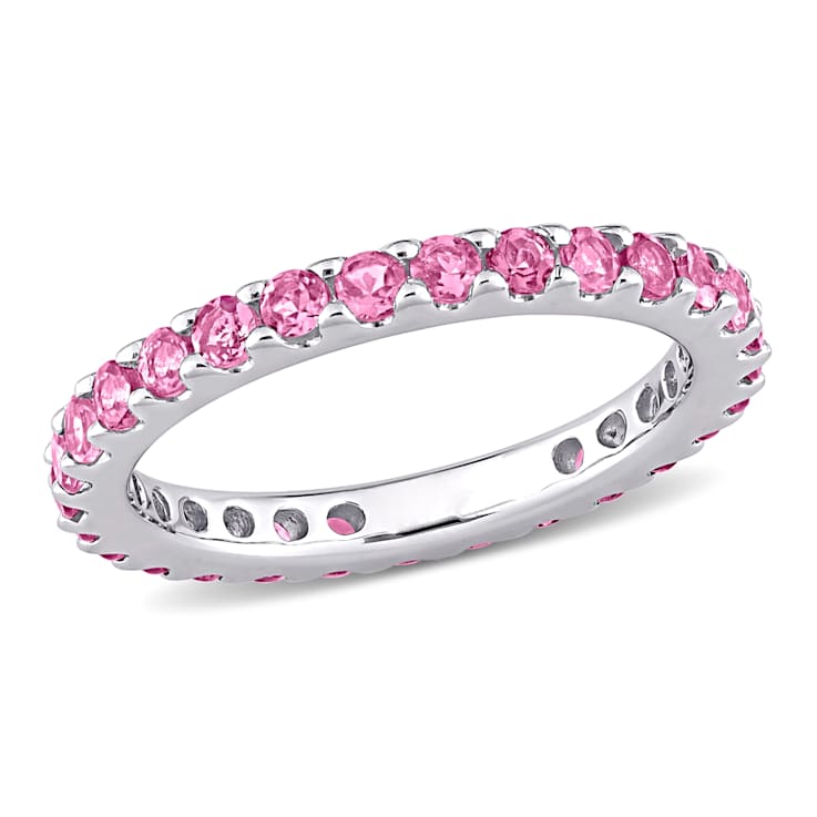 Pink Tourmaline 10K White Gold Ring 0.87ctw