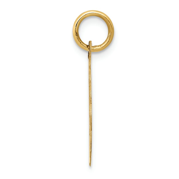 14K Yellow Gold Number 1 GRANDPA Disc Charm