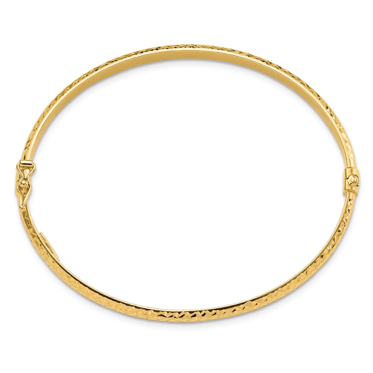 Plain Solid Gold 4mm Bracelet Gold Cuff Braceletsolid Gold 