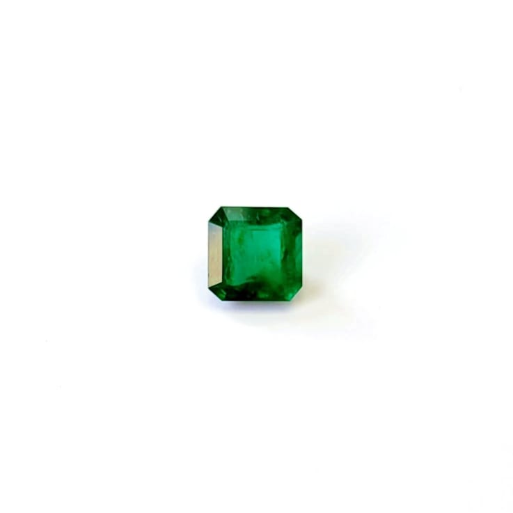 Zambian Emerald 9.7mm Asscher Cut 3.81ct 18F5QA