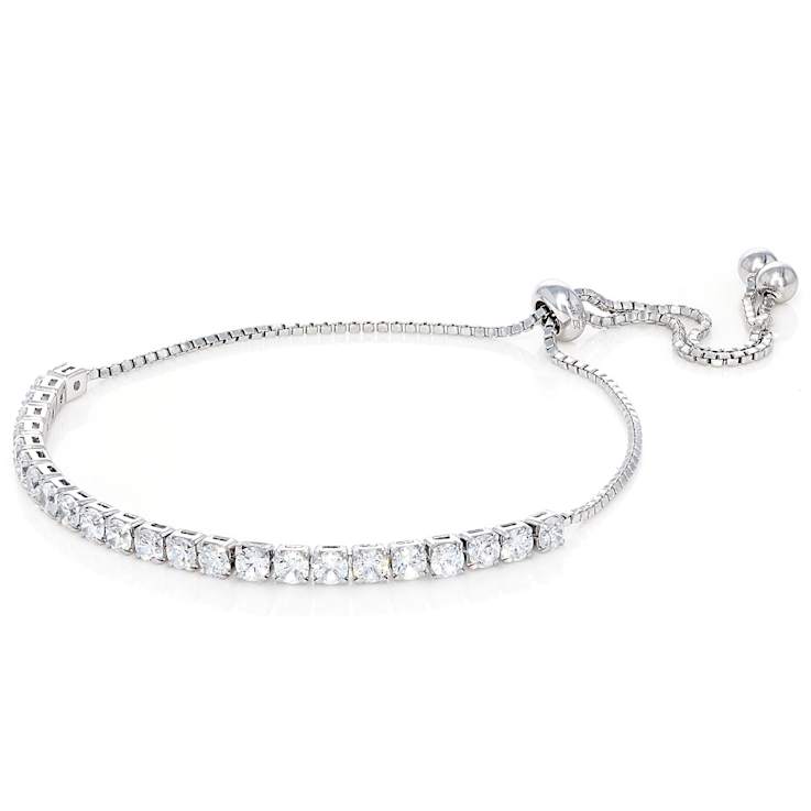 CZ Bracelet And Stud Earring Gift Set In Sterling Silver