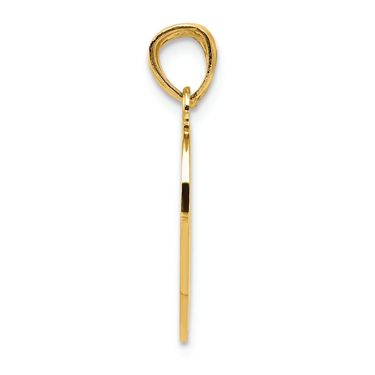14K Yellow Gold Satin and Polished DAUGHTER-MOM Break Apart Heart Pendant