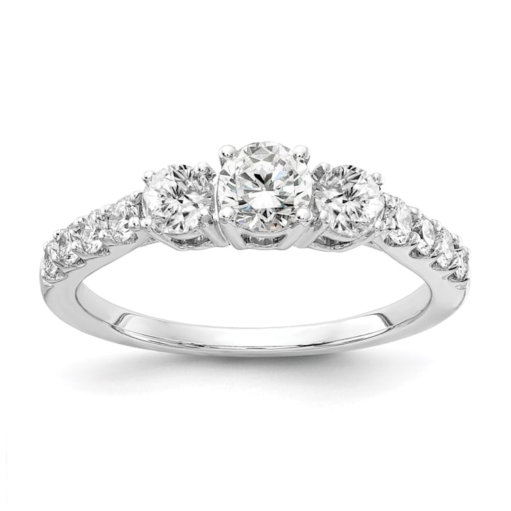 14k White Gold 3-Stone Lab Grown Diamond SI1/SI2, G H I, Engagement Ring 14k White Gold 3-Stone Lab Grown Diamond SI1/SI2, G H I, Engagement Ring