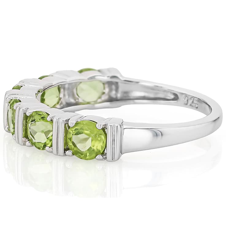 Peridot Six-Stone Band Ring In Sterling Silver 1.50ctw