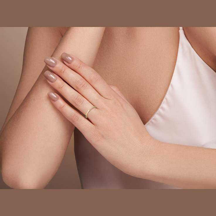 Bellissima Gold 14K Yellow Gold Thin Angled Band Ring