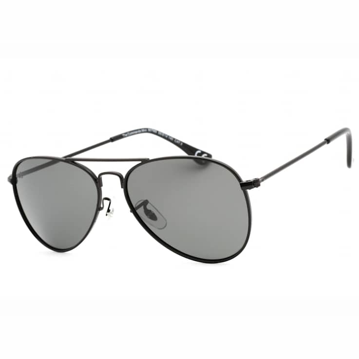 Prive Revaux Commando Mini Caviar Black Aviator Frame / Gray Lenses Sunglasses