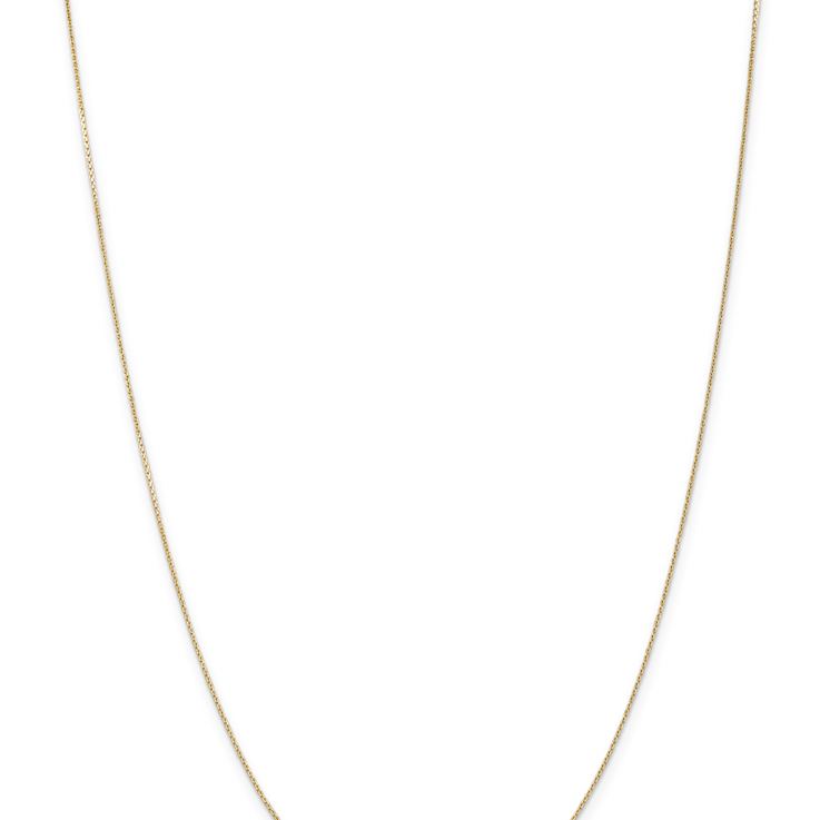 14k Yellow Gold 0.65mm Diamond-Cut Solid Round Open Link Cable 18 Inch Chain