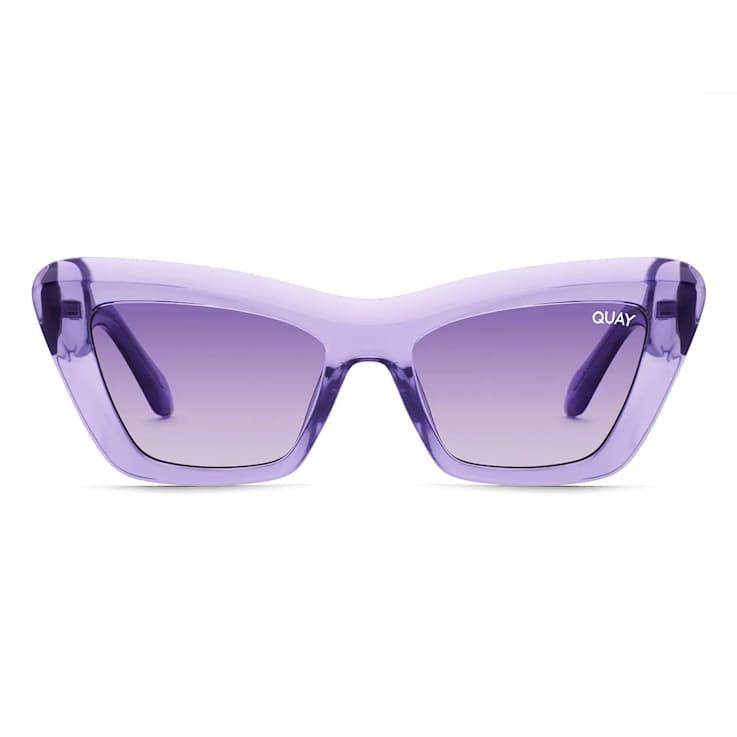 Quay On the Radio Purple Cat Eye Frame / Smoke Lenses Sunglasses