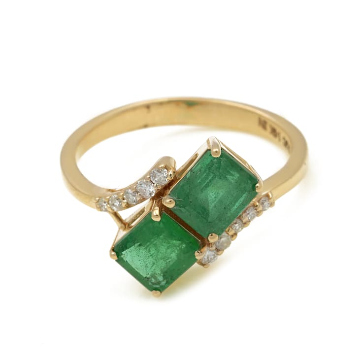 2.09 Ctw Emerald with 0.11 Ctw Diamond Ring in 14K YG - 13Y6RA
