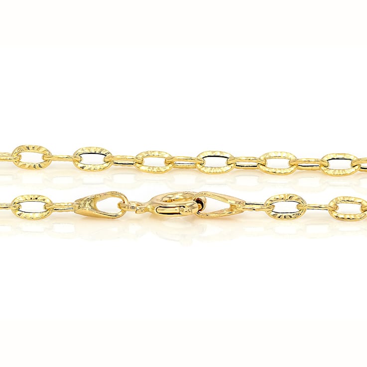 20 Inch Sun Link Chain Necklace in Solid 14K Yellow Gold