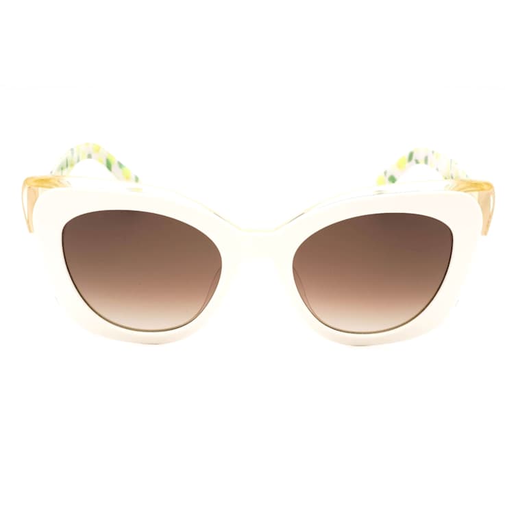 Kate Spade Marigold Ivory Cat Eye Frame / Brown Lenses Sunglasses