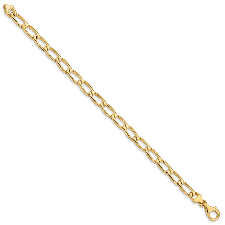 10k Yellow Gold 5.9mm Hand-Polished Open Link Bracelet