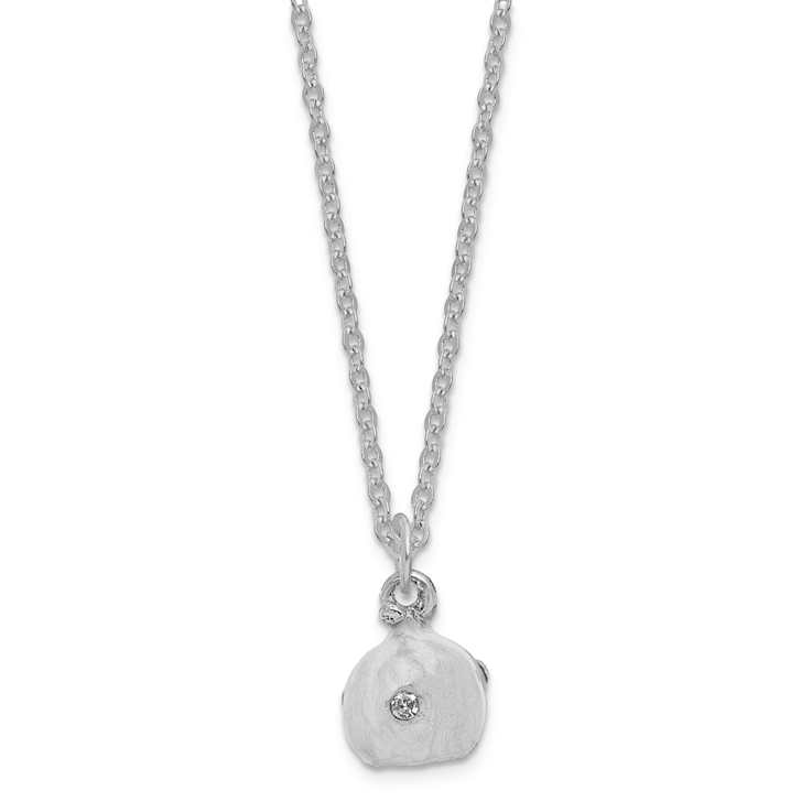 EVER AFTER Pumpkin Coach with Ring Pad Trinket Box