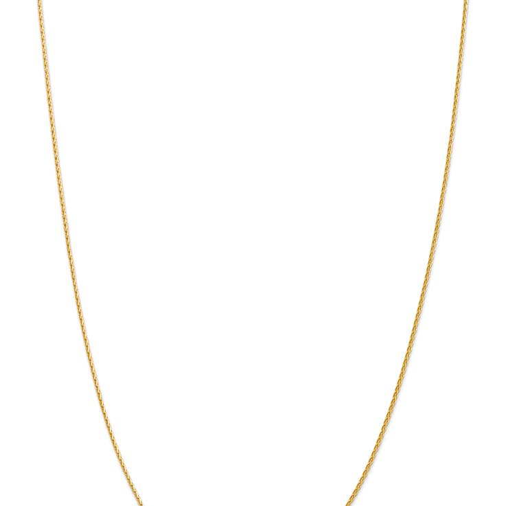 14k Yellow Gold 1.4mm Solid Diamond-Cut Parisian Wheat 20 Inch Chain