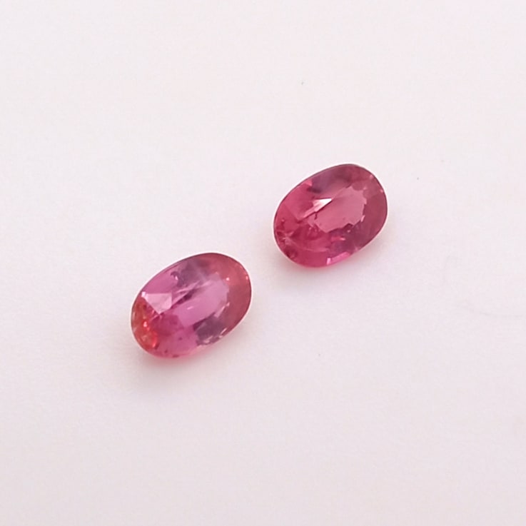 Ruby Unheated 6x4mm Oval Matched Pair 1.20ctw