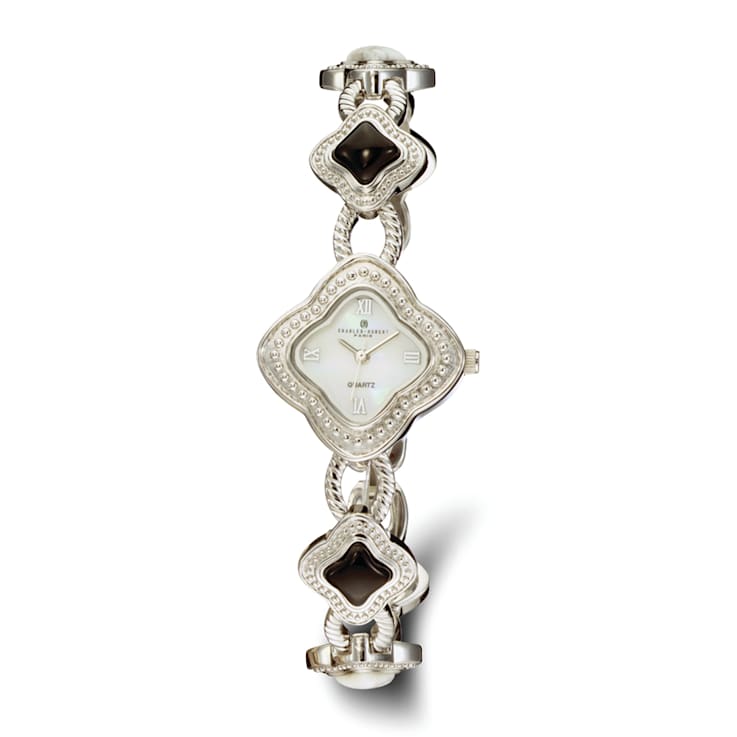Ladies Charles Hubert Black Agate and White Howlite Bracelet Watch