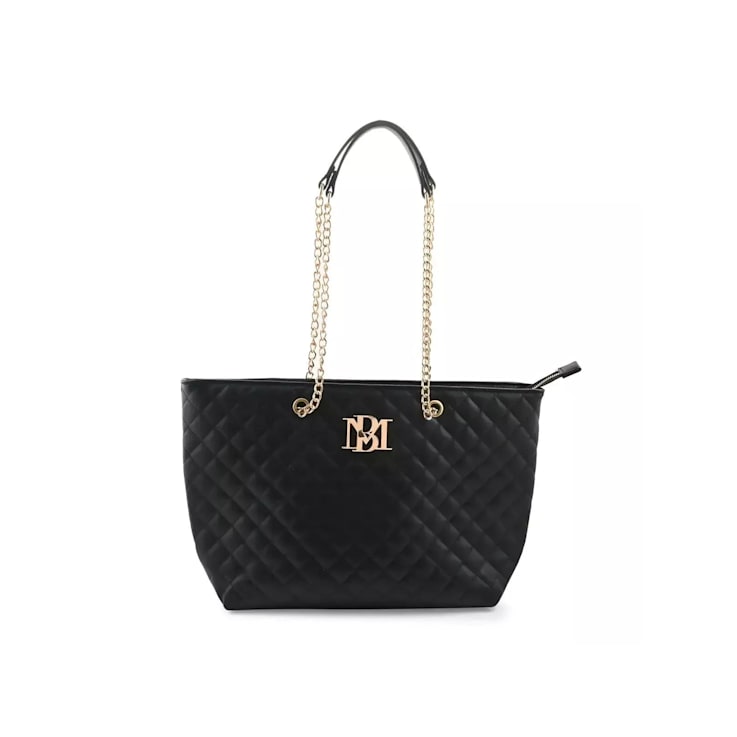 Badgley Mischka Large Quilted Tote in Black