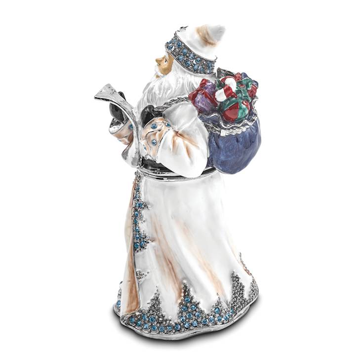 ST. NICHOLAS SINTERKLAAS White Santa Trinket Box