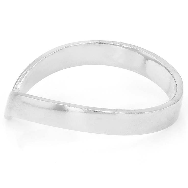 Chevron Band Ring In Sterling Silver