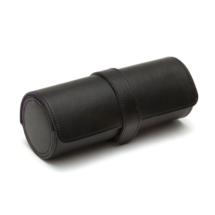 Blake Triple Watch Roll - Black Pebble