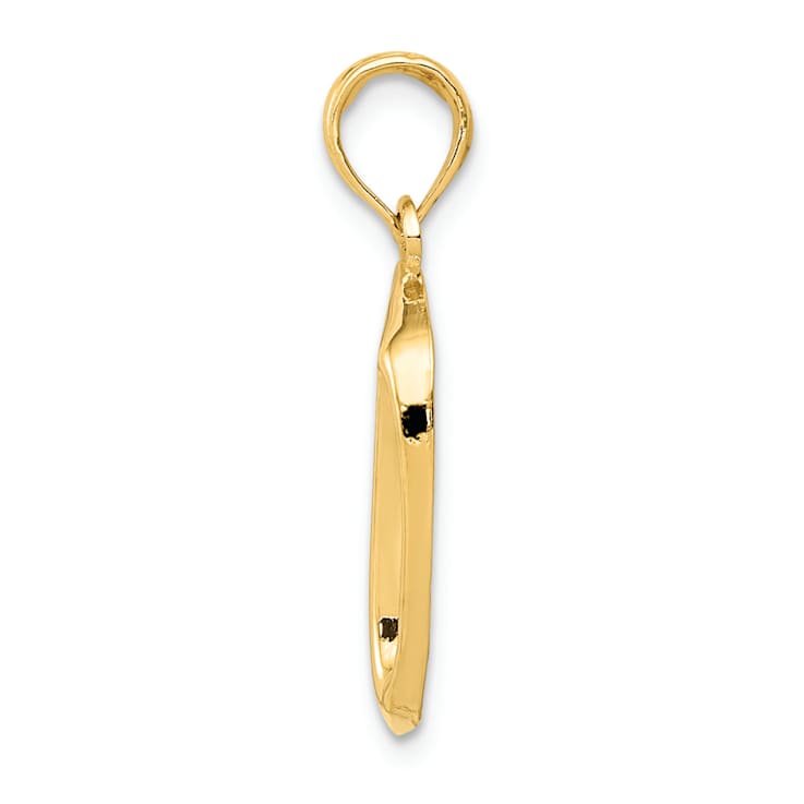 14K Yellow Gold Dog Bowl Pendant