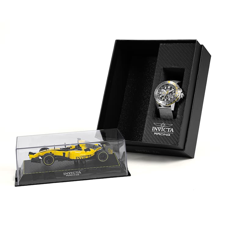 Invicta Racing 48mm Gunmetal Dial Yellow Accented Bezel Stainless Steel
Quartz Watch