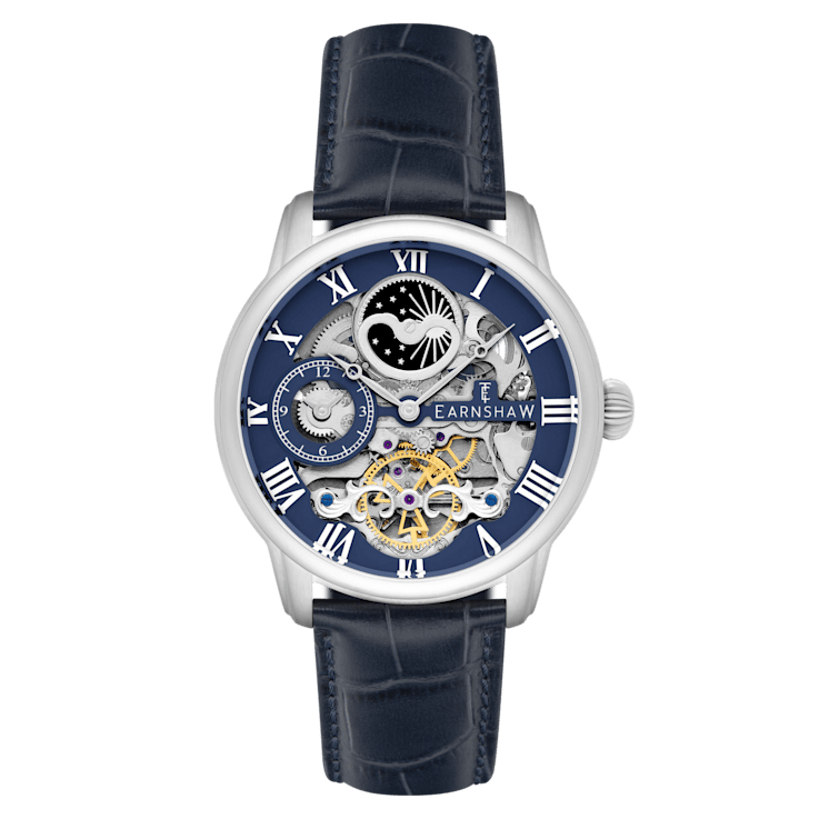 Thomas Earnshaw Longitude Automatic Blue Dial Blue Stainless Steel Band
Skeleton Watch