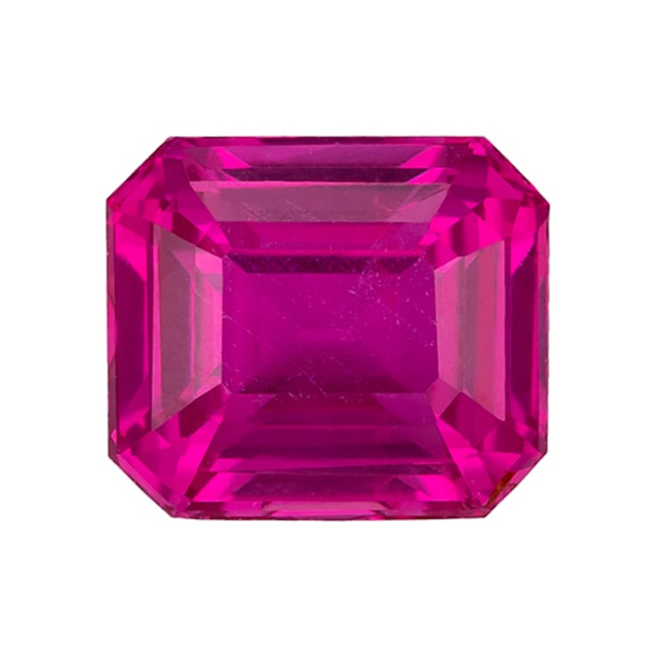 Pink Sapphire Loose Gemstone Unheated 6.01x5.2mm Emerald Cut 1.12ct