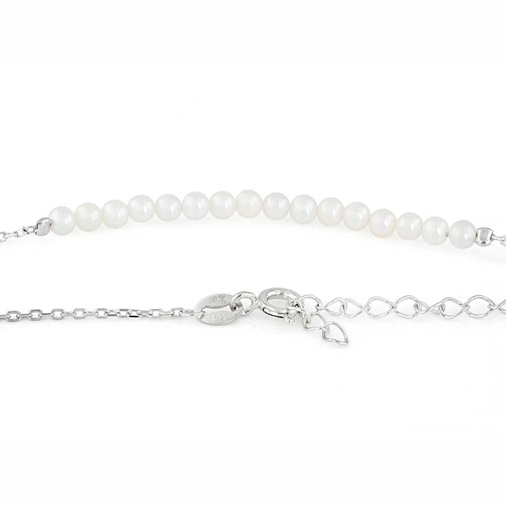 Delicate Freshwater Pearl Necklace In Sterling Silver