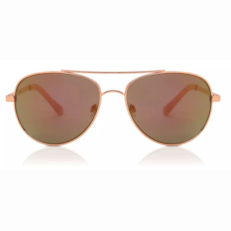 OSCAR by Oscar de la Renta Rose Aviator Frame / Brown Lenses Sunglasses