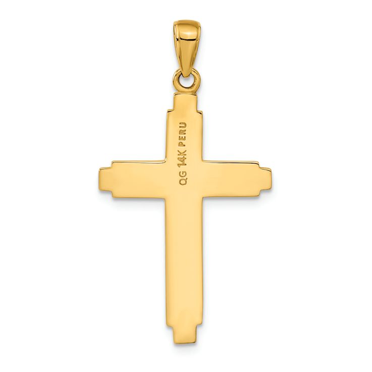 14k Yellow Gold Cross Pendant