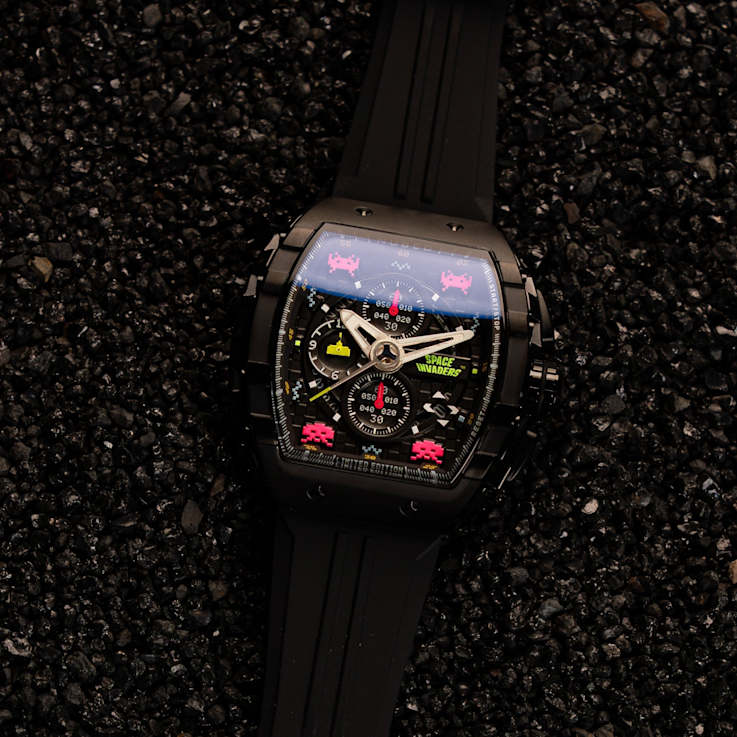 Nubeo Magellan Chronograph Space Invaders Black Stainless Steel Band
Limited Edition Watch
