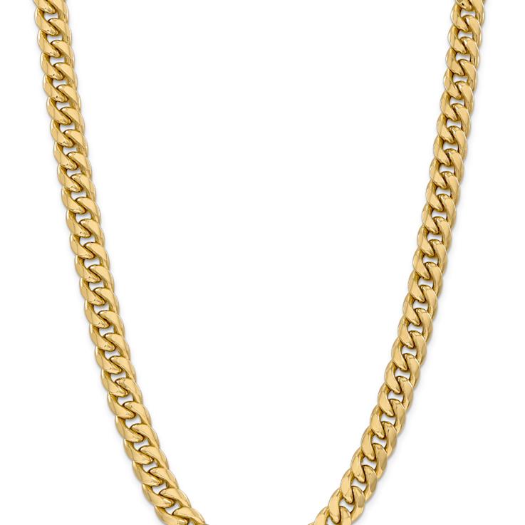 14k Yellow Gold 11mm Miami Cuban Link 26 Inch Chain