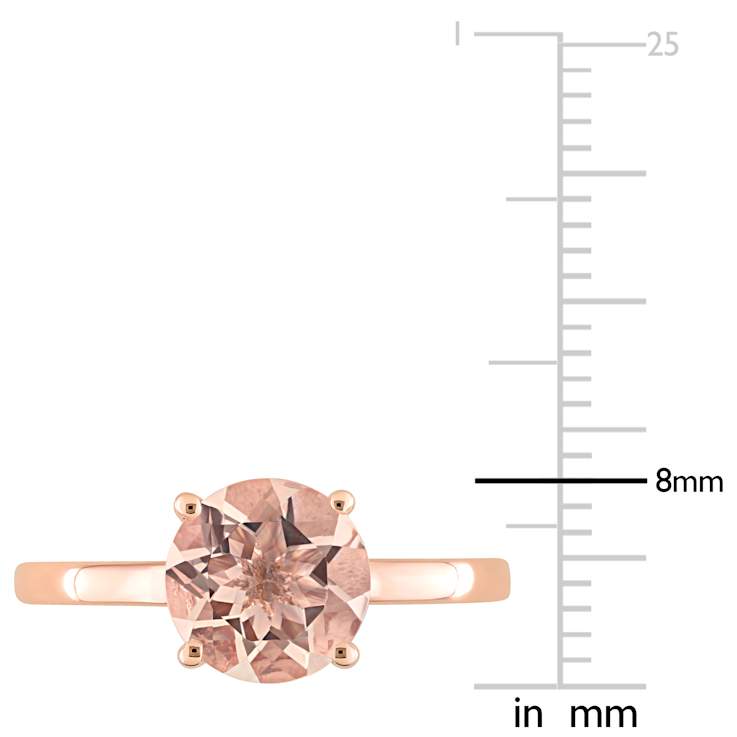Morganite 10K Rose Gold Ring 1.78ctw