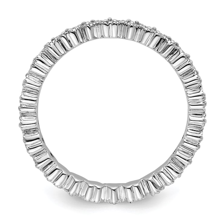 Sterling Silver Stackable Expressions Diamond Heart Ring 0.252ctw