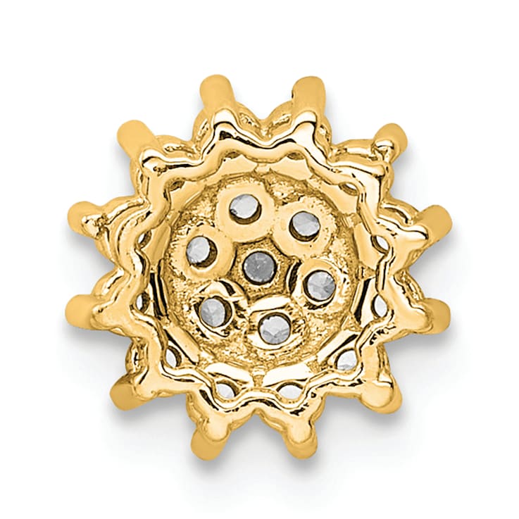 14K Yellow Gold Lab Grown Diamond SI1/SI2, G H I, Cluster Chain Slide
Pendant 0.28ctw
