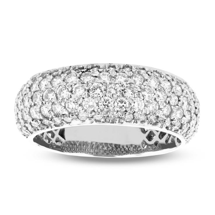 2.85ctw Diamond Micro Pave Eternity Band in 14k White Gold