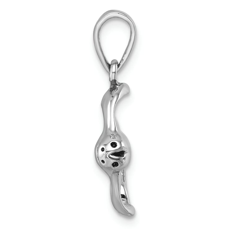 Rhodium Over Sterling Silver Polished Cownose Stingray Pendant