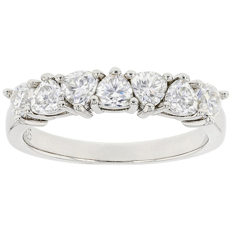 Moissanite Platineve Band Ring .98ctw DEW