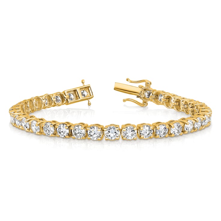 14K Yellow Gold VS/SI GH, Lab Grown Diamond Tennis Bracelet