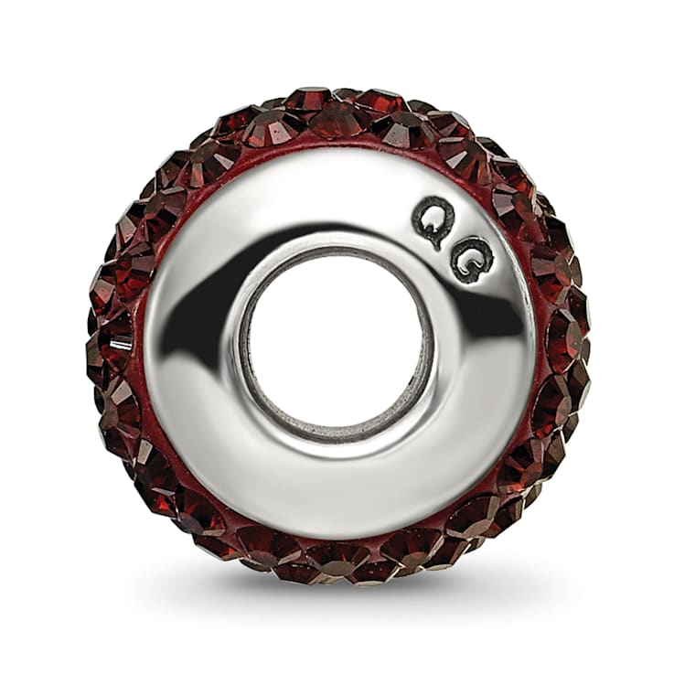Sterling Silver Reflections Brown Full Preciosa Crystal Bead