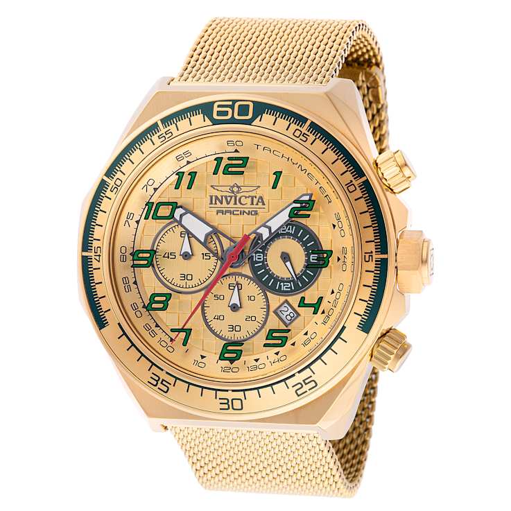 Invicta Invicta Racing 50.00mm Yellow Dial Mesh, Stainless Steel Band
Quartz Watch