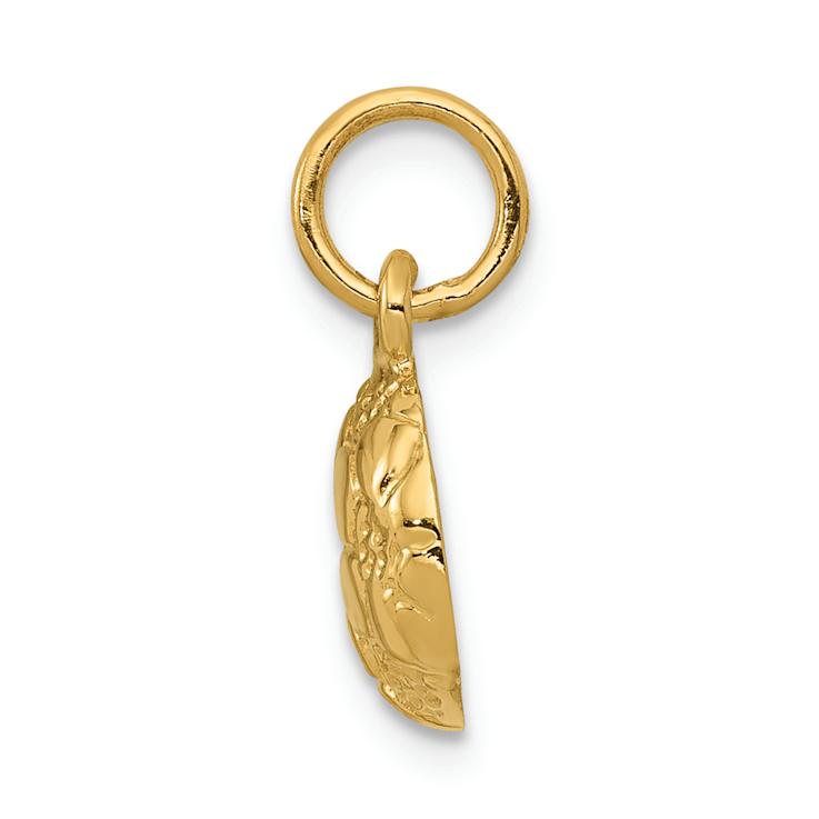 14k Yellow Gold Textured Soccer Ball Charm