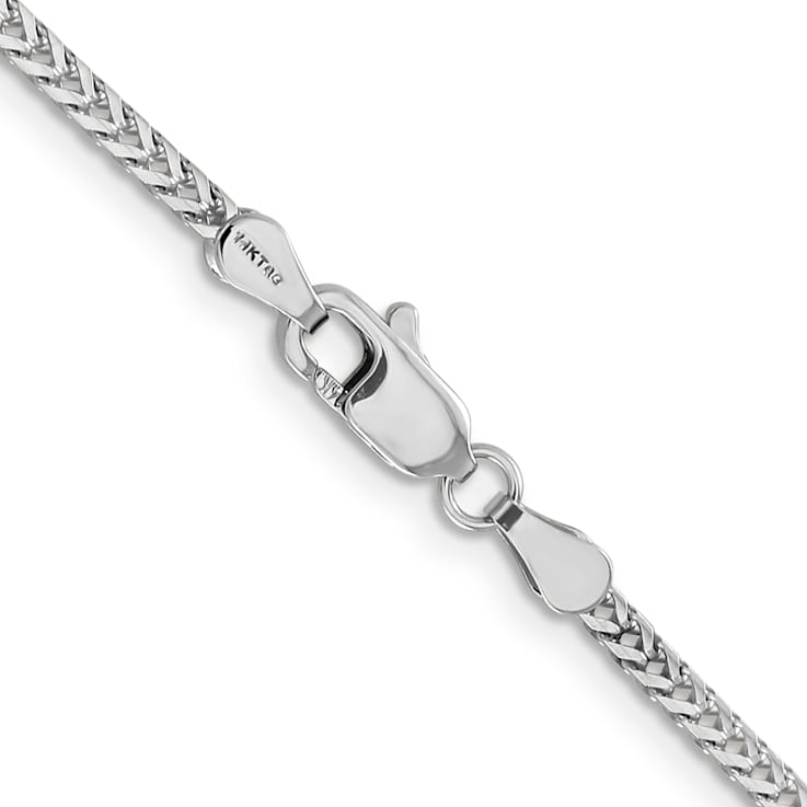 14K White Gold 2mm Franco Chain Necklace