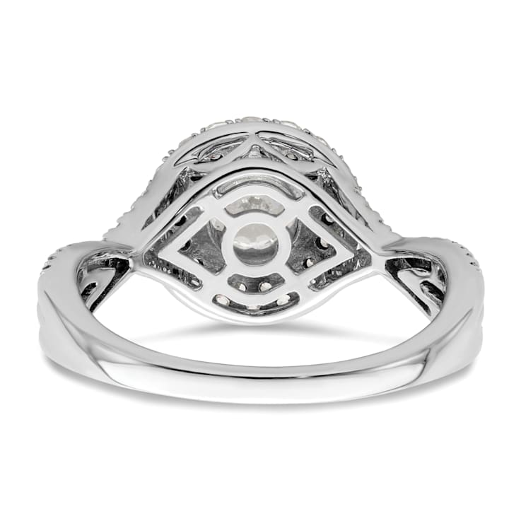 Rhodium Over 14K White Gold Eternal Promise Lab Grown Diamond Halo
Complete Ring 1.008ctw