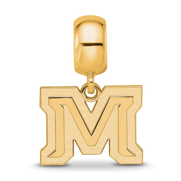 14K Yellow Gold Over Sterling Silver LogoArt Montana State University
Small Dangle Bead