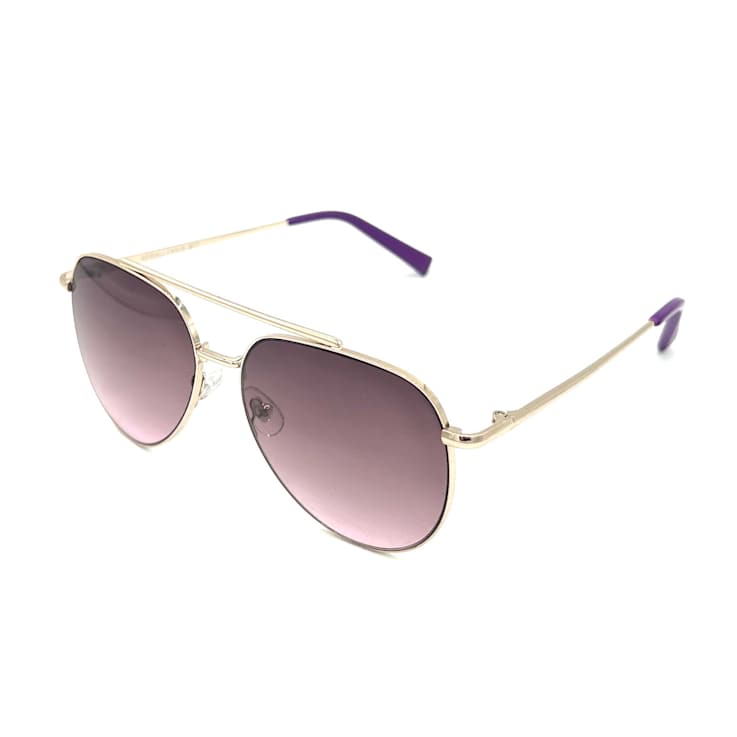 Kendall + Kylie Gold Frame/Rose Lenses Aviator Sunglasses