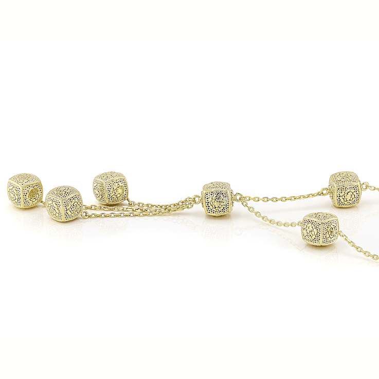 Rose A La Turca Necklace In 18K Gold Over Sterling Silver 10mm 18 Inch