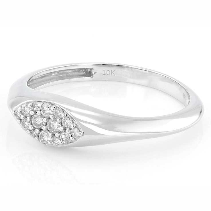Diamond Band Ring In 10K White Gold